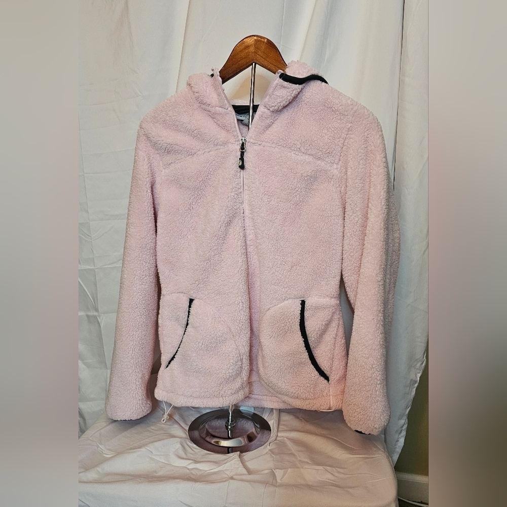 FREE COUNTRY Pink Faux Sherpa Fleece Jacket Sz. Medium